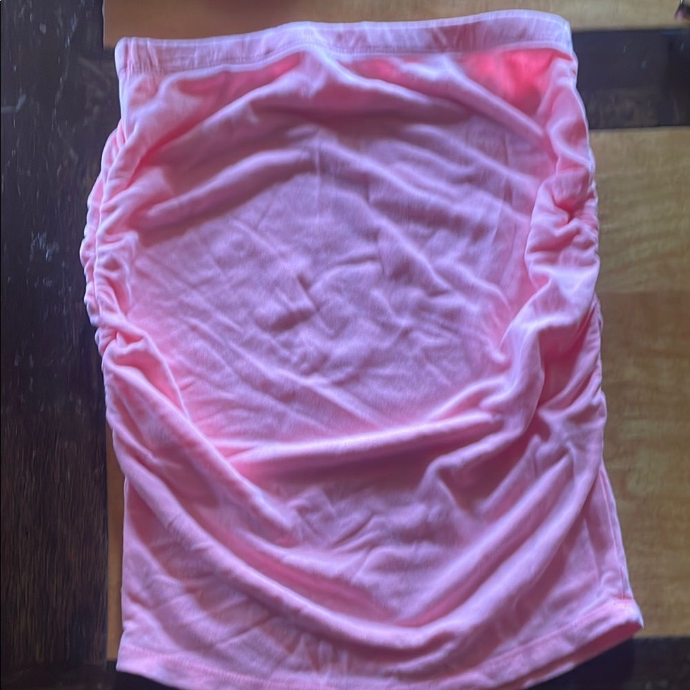 SUNDRY Pink Ruched Tube Skirt, Size 0